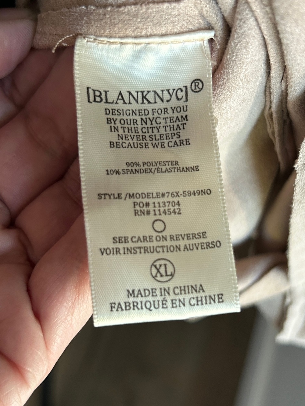 Blank NYC Blush Suede Moto Bomber Jacket - Picture 6 of 6